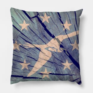 Corpus Christi Wood Flag Pillow