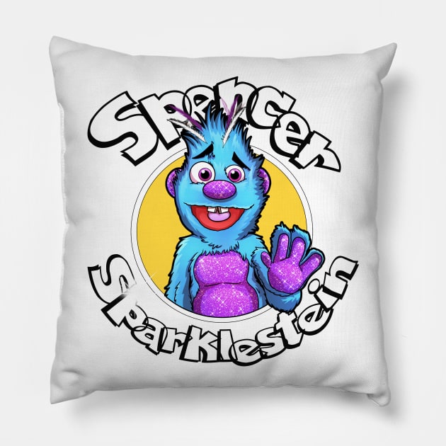 Spencer Sparklestein Pillow by Spencer Sparklestein