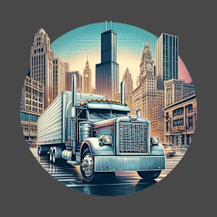 18 Wheeler Semi Truck Driver T-Shirt