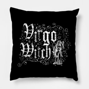 Virgo Zodiac sign Witch craft vintage distressed Horoscope Pillow