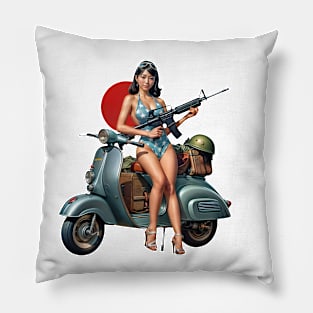 Scooter Girl Pillow