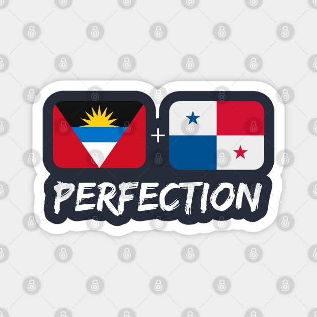 Antigua Plus Panamanian Perfect Flag Heritage Gift Magnet by Just Rep It!!