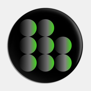 Green Gradient Spheres Pin