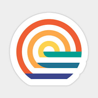 Sunset geometric vacation Magnet