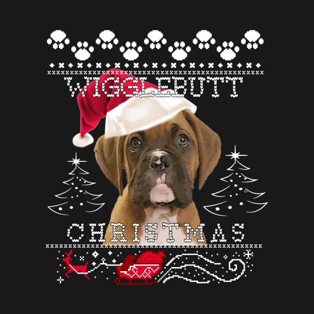 Light Brindle Boxer Dog Christmas Sweater by 3QuartersToday