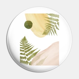 Abstract shapes and fern leaves Pin