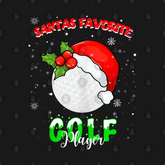 Golf Christmas - Santas Favorite Golf Player - Xmas Lights - Golfers Christmas by Origami Fashion