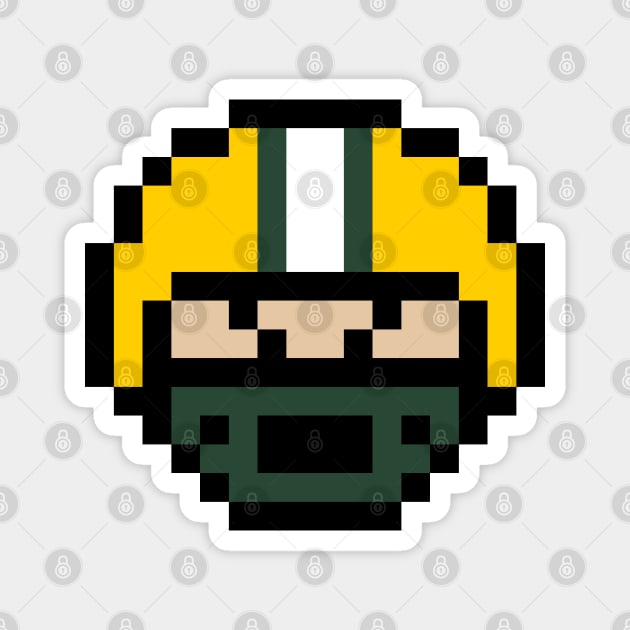 8-Bit Helmet - Green Bay Magnet by The Pixel League