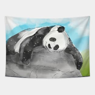 Happy Dreaming Panda Tapestry