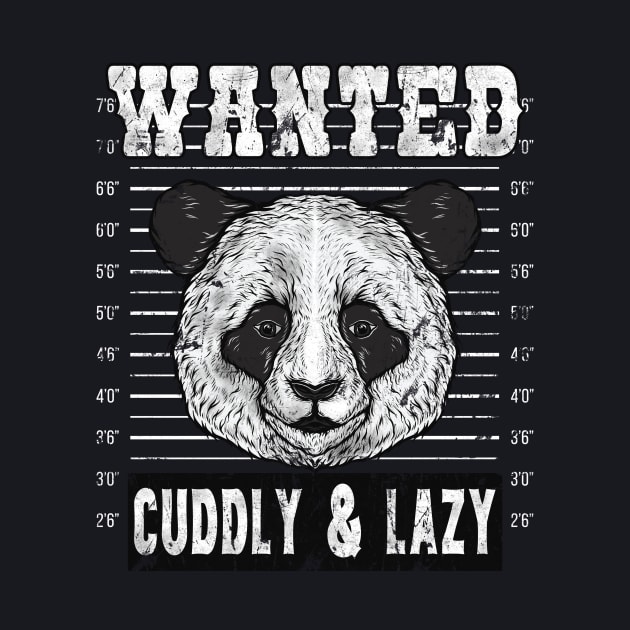 Wanted Panda Bear Mugshort funny Gifts by Foxxy Merch