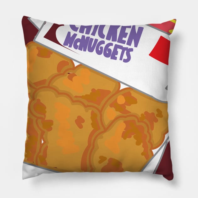 Chicken Nuggets Pillow by courtneylgraben