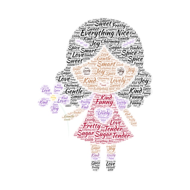 What are Little Girls made of Word Cloud Art by ckandrus