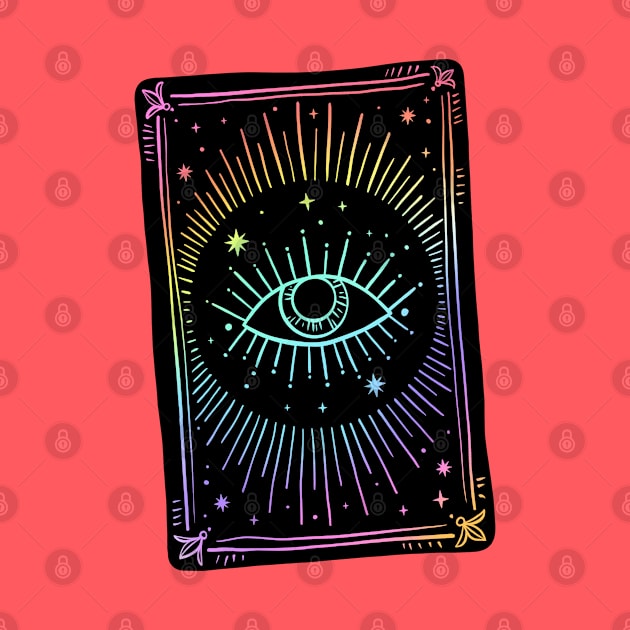 fortune-telling card with all seeing eye by OccultOmaStore