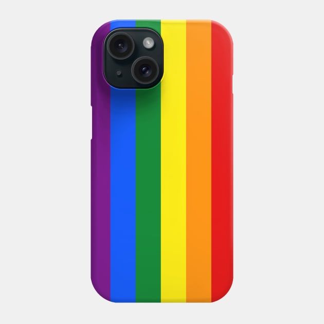 Vertical Gay Pride Rainbow Flag Phone Case by podartist