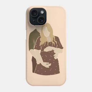 Abstract pregnant vector mother family Illustration Phone Case