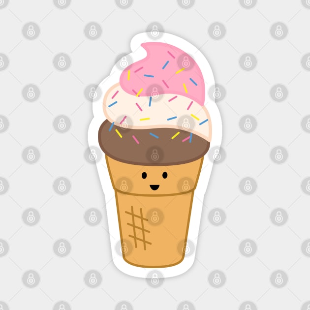 Ice Cream Cone | by queenie's cards Magnet by queenie's cards