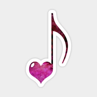 Musical note pink heart Magnet