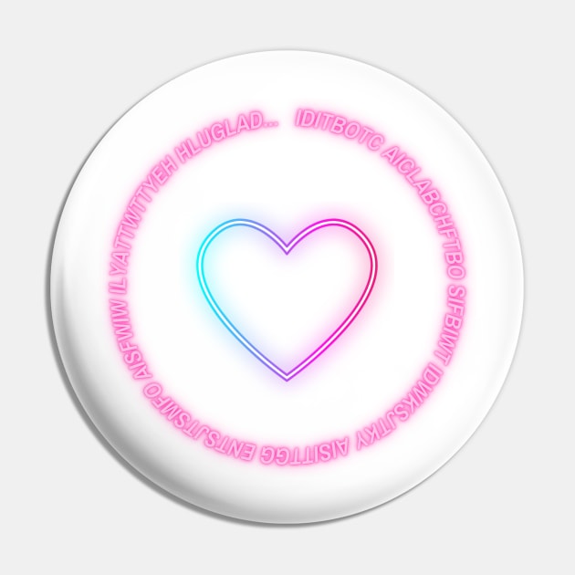 Cruel Summer Bridge Neon Heart Pin by JustAddMel