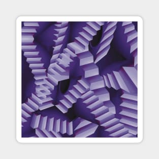 Liminal Stairs Purple Magnet