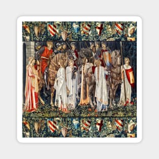 Quest for the Holy Grail,The Arming and Departure of the Knights Horseback With Shields Magnet