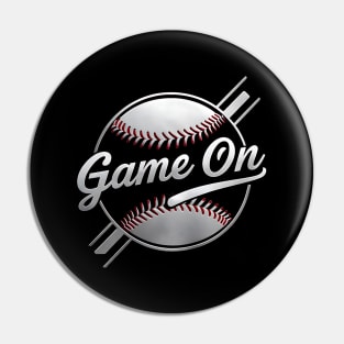 Baseball Game On Home Run Hero Pin