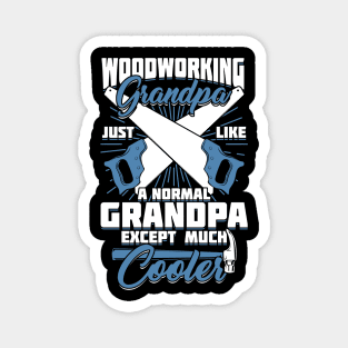 Woodworking Grandpa Woodworker Grandfather Gift Magnet