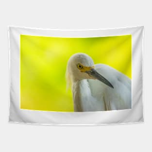 Handsome snowy egret Tapestry