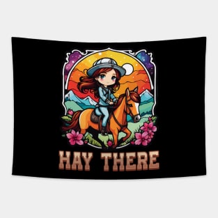 Hay There I Equestrian Pony Horse Lover Tapestry