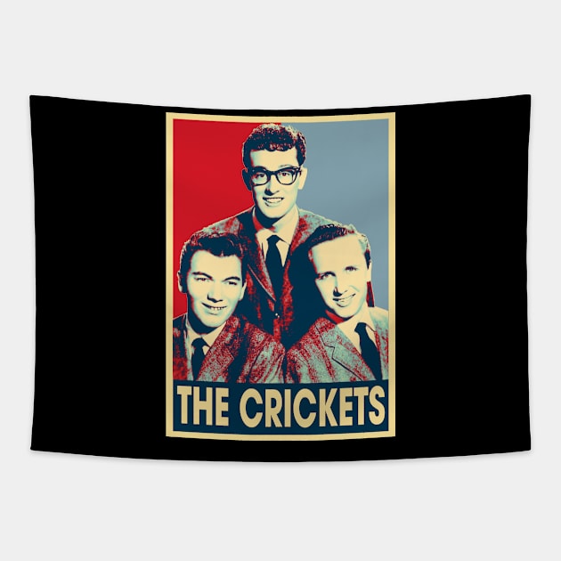 Rockin' with The Crickets Classic Rock Revival Tee Tapestry by Mckenna Paucek