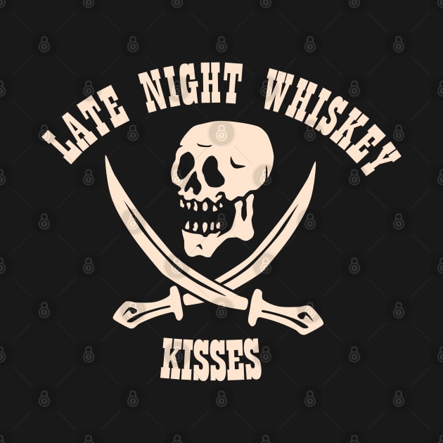 Late Night Whiskey Kisses Skull by ilrokery