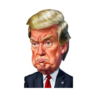 Cartoon of Donald Trump Pouting T-Shirt