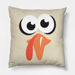 Silly Turkey Face Funny Pillow