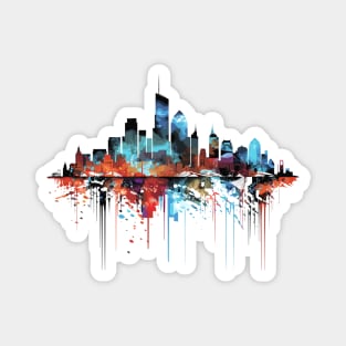 City Skylines Urbain World Fun Life Abstract Magnet