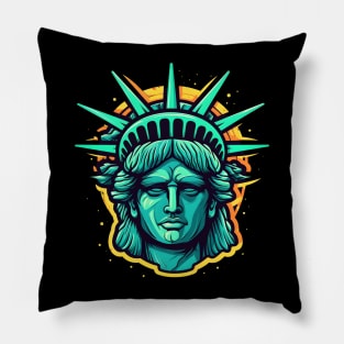 4th of July Holiday Patriotic Lady Liberty Pillow