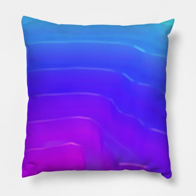 Abstract Blue Surface Rim Pillow by HappyGiftArt