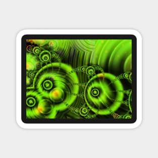 Green Orb Digital Fractal Magnet