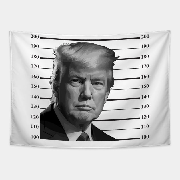 trump mugshot Tapestry by DewaJassin