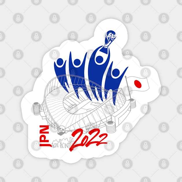 Japan World Cup Soccer 2022 Magnet by DesignOfNations