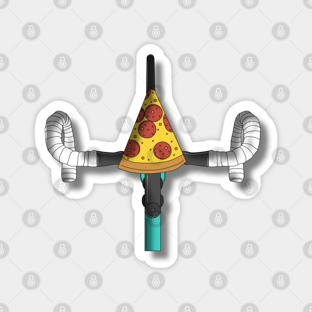 Drop bars and pizza! Magnet by p3p3ncil