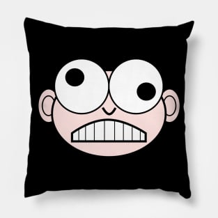 Funny and Hilarious Face with Goofy Doodle Eyes Pillow