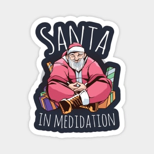 SANTA claus MEDITATION yoga - christmas funny gift Magnet