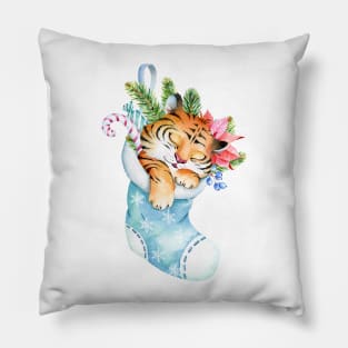 New Year Symbol 2022 - Tiger, Christmas Tiger Pillow