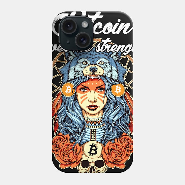 Modern Bitcoin Shaman Phone Case by CryptoTextile