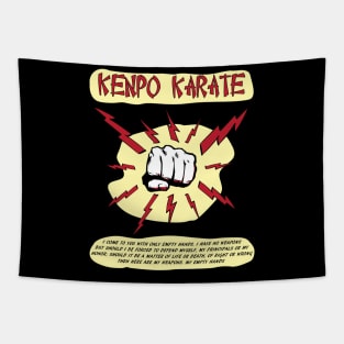 Kenpo Karate Fist Creed Tapestry