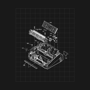 Retro Vintage Typewriter Diagram T-Shirt