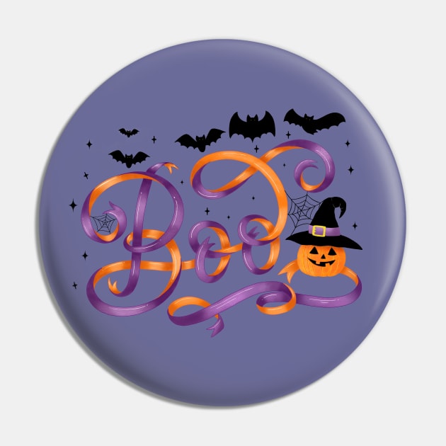 Boo Spooky Pin by CalliLetters