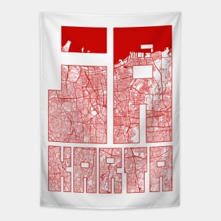 Jakarta, Indonesia City Map Typography - Oriental Tapestry