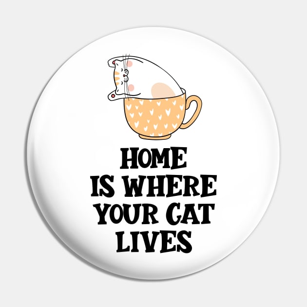 Home Is Where Your Cat Lives Pin by nextneveldesign