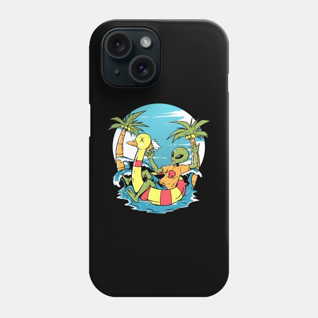 Alien Duck Phone Case by Alien Version