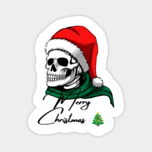 Merry Christmas skeleton Santa Magnet